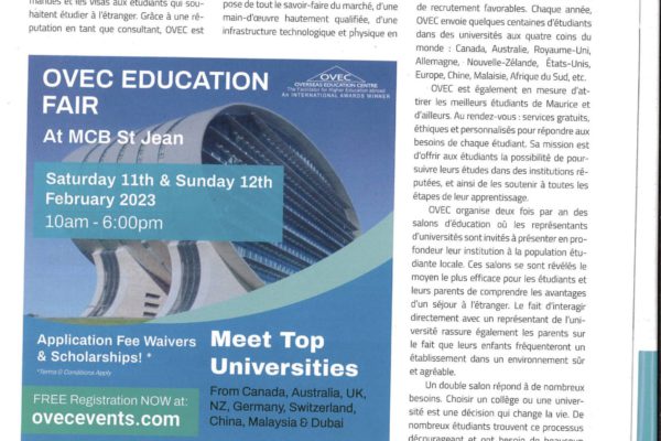 Business Magazine Article on the OVEC February 2023 Fair