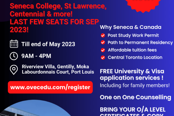 OVEC Special Application Fee Waiver Sessions till 20th May! Seneca College, St Lawrence College & More!