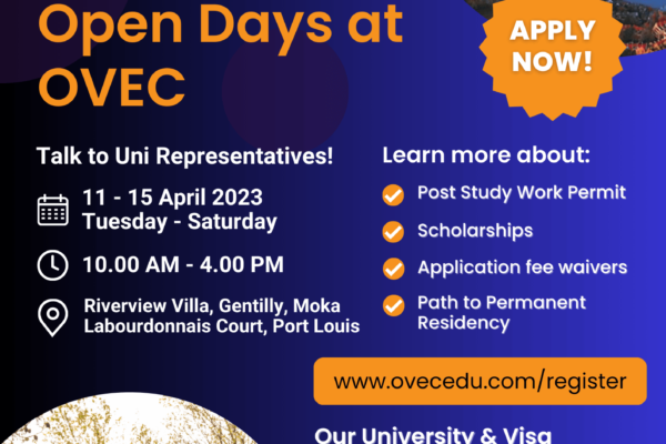 Study in Canada – Open Days at OVEC: 11-15 April 2023!
