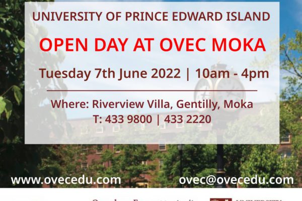 University of Prince Edward Island, Open Day at OVEC Moka – Tuesday 7th June 2022