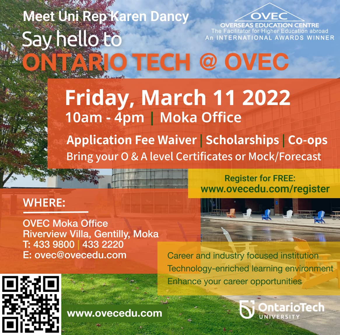 Ontario Tech, Canada Open Day OVEC Friday 11th March 2022